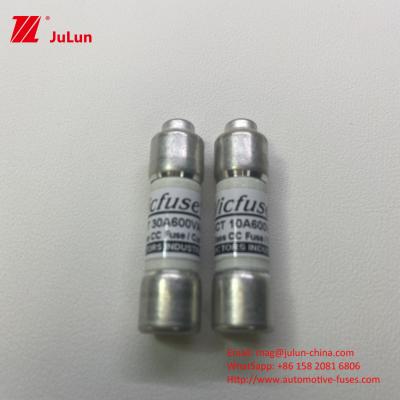 China Power Fuse PV 7A 8A 10A Ceramic Vehicle Fuses High Interrupt Current Limiting Function Dc Fault Current 50KA for sale