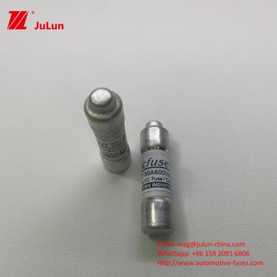 China 30A High Current 4A 5A 6A 600V PV Ceramic Automotive Fuses For Solar Junction Box DC Fault Current 50KA for sale