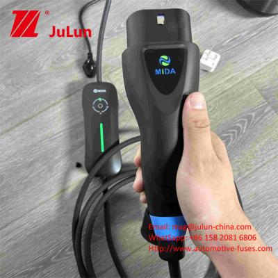 China LCD Display Type 2 Portable EV Charger 22KW European Regulations Australia Transform Head for sale