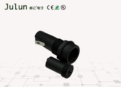 China Black Electrical Fuse Holder PA66 Material 250v Fuse Holder 6.3A Current Range for sale