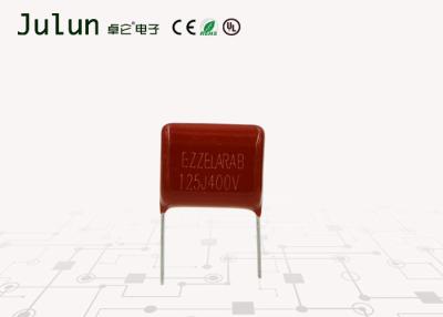 China Filtração de baixa frequência pequena do capacitor 125J 400V do filme de poliéster do tamanho à venda