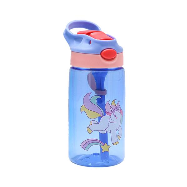 Quality Silicone Sealed Plastic Straw Cup 480ml Cartoon Plastic Sippy Cup for sale