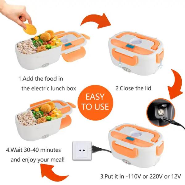 Quality Eco Friendly Electric Lunch Boxes Hot Case Lunch Box Modern Detachable for sale