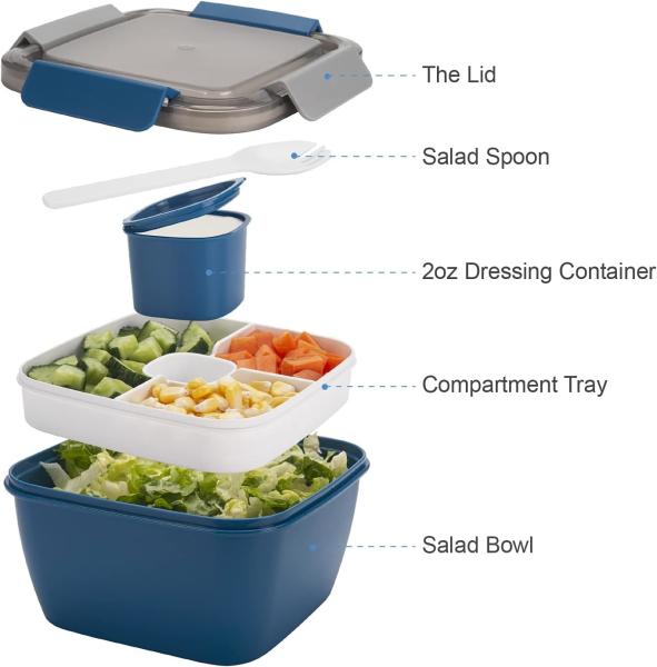 Quality 1500ml Salad Lunch Container for sale