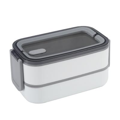 China Double Layer Stainless Steel Stackable Lunch Box Leak Proof For Portion Control for sale