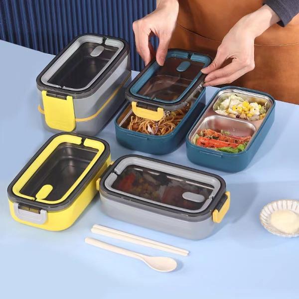 Quality Single Layer Metal Bento Lunch Box Capacity 2L Portable PP Material for sale