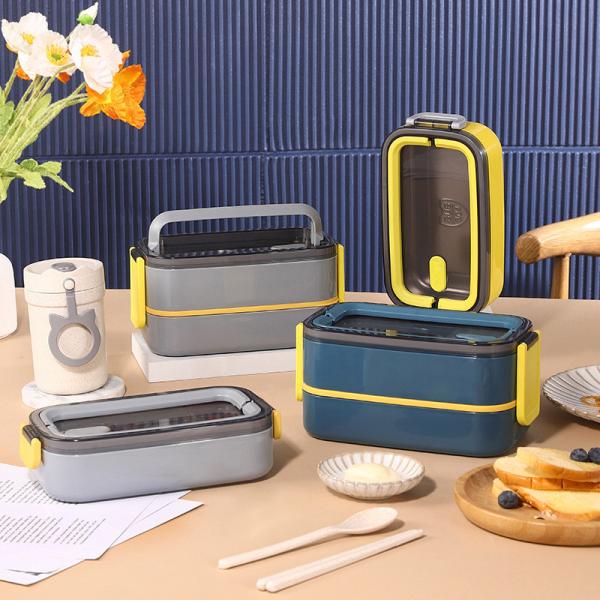 Quality Single Layer Metal Bento Lunch Box Capacity 2L Portable PP Material for sale