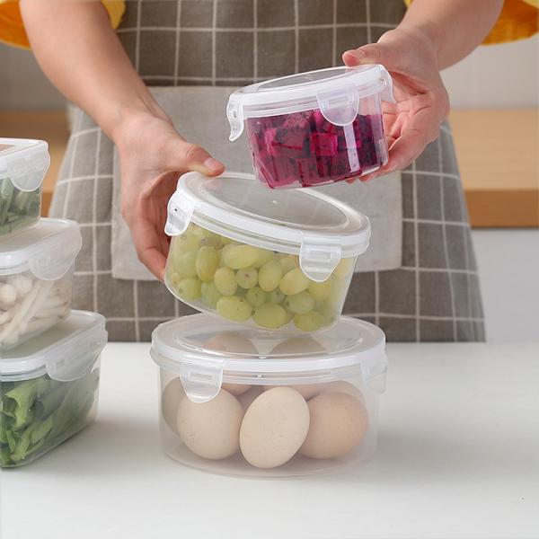 Quality Square Plastic Lunch Containers 350ml Refrigerator Sealed Storage for sale