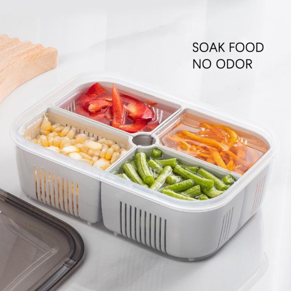Quality Plastic 3 Compartment Lunch Containers OEM Food Container Freezer for sale