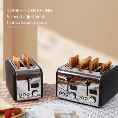 China 4 Slice Kitchen Aid Toaster Anti Dry Burning Rectangle 304 Stainless Steel for sale
