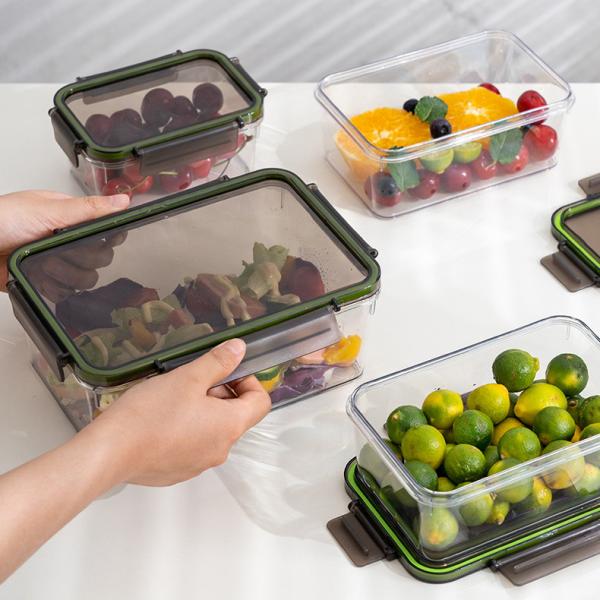 Quality Large Capacity Stackable Food Storage Containers 3500ml Rectangular Crisper for sale