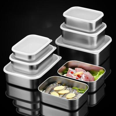 China Multi Sized 3L Metal Food Storage Containers Stainless Steel With Airtight Lids for sale