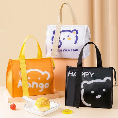 China Thermal Insulation Custom Insulated Lunch Bags Cotton Keep Warm Cartoon for sale