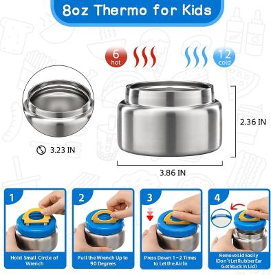 Quality 1.6L 4 Compartment Bento Box Thermo Food Jar OEM With 8oz Soup Thermo for sale