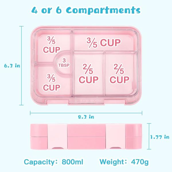 Quality ABS Plastic Bento Lunch Box Bentgo Insulated Food Container With 2 Child Latches for sale