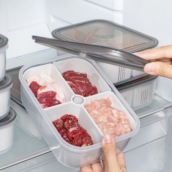 Quality Plastic 3 Compartment Lunch Containers OEM Food Container Freezer for sale