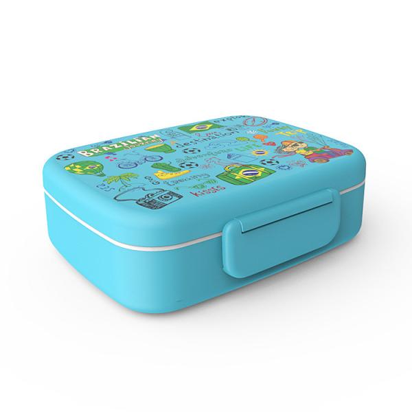 Quality Plastic Customized Pattern Plastic Bento Lunch Box Multi-partition Leak-proof for sale