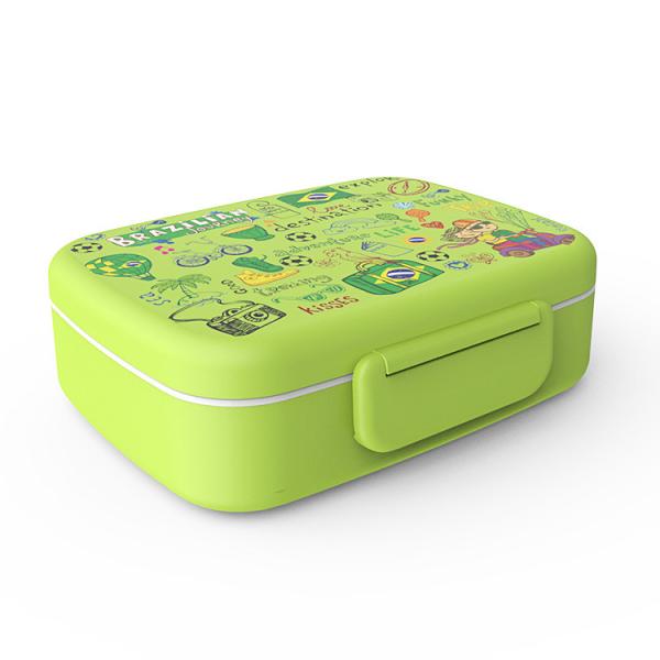 Quality Plastic Customized Pattern Plastic Bento Lunch Box Multi-partition Leak-proof for sale