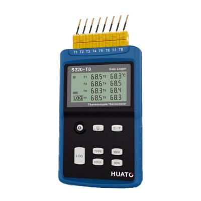 China High Precision 8 Channel Thermocouple Data Logger Large LCD Display With Back Light for sale