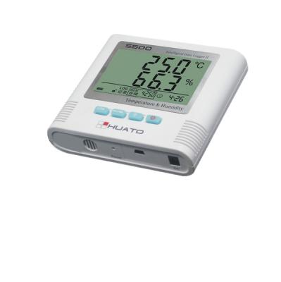 China Registador de dados interno da umidade da temperatura do uso do werehouse do sensor do alarme da campainha elétrica com grande exposição do LCD à venda