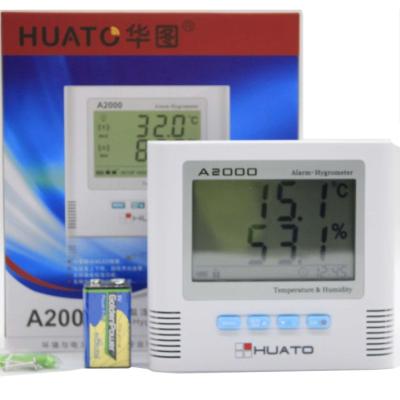 China High Accuracy Digital Lcd Thermometer Hygrometer Clock Wall / Desk Mountable for sale
