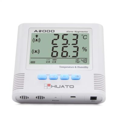 China White Color Digital Humidity Reader Hygrometer Thermometer Clock 135*124*35mm for sale