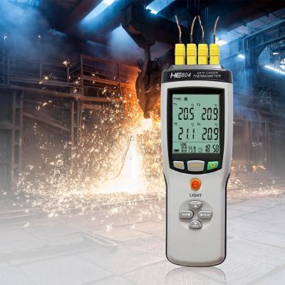 China Handheld Thermocouple Thermometer With Double Measuring / Display Channels for sale