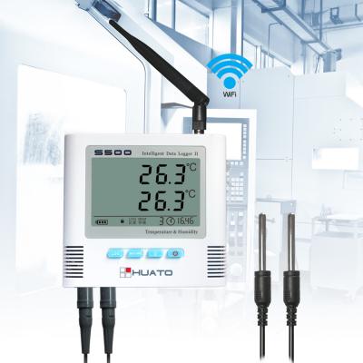 China Monitor material de la humedad de Wifi del ABS de la industria, maderero de la temperatura de S500- Wifi en venta