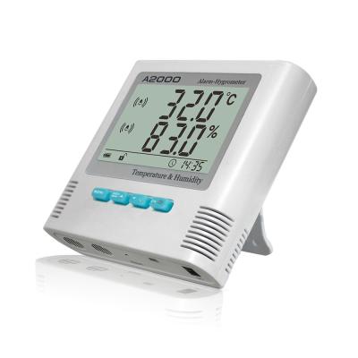 China LCD Display Digital Thermometer Hygrometer With Bulti In Alarm And Max Min Limit Setting for sale