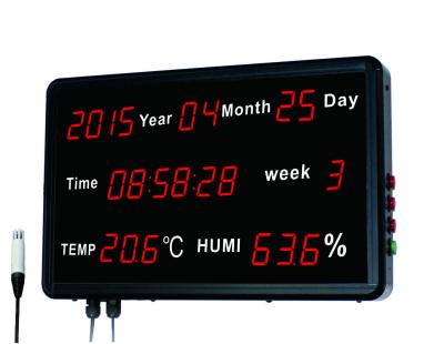 China Household Digital Temperature Thermometer Digital Clock Thermometer Hygrometer for sale