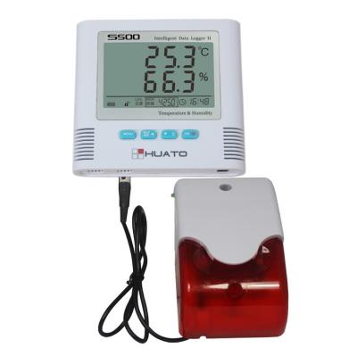 China Registador de dados leve sadio HUATO da umidade da temperatura da precisão alta do alarme S500-EX à venda