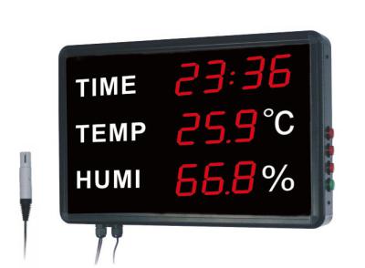 China Cronometre o termômetro e o higrômetro de Digitas da umidade da temperatura simultaneamente para o armazém e a sala à venda