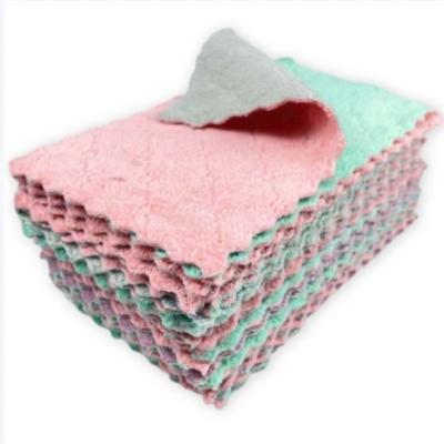 China OEM 25x25cm Cellulose Cleaning Cloths Kitchen Dish Towel Non Stick Oil Washing for sale