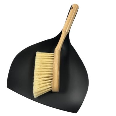 China 2 In 1 Home Bamboo Handle Cleaning Dustpan And Brush Eco Friendly for sale