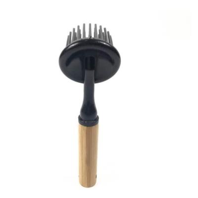 China Rubber Bristles Bamboo Handle Wooden Dishwashing Brush Grease Removal for sale