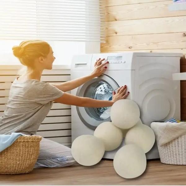 Quality OEM Organic Wool Dryer Balls Washing Machine Laundry Dryer Balls Eco Friendly for sale