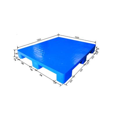 China Single Side 1200x1000 Euro Plastic Pallet 4 Way Entry Blue Custom for sale