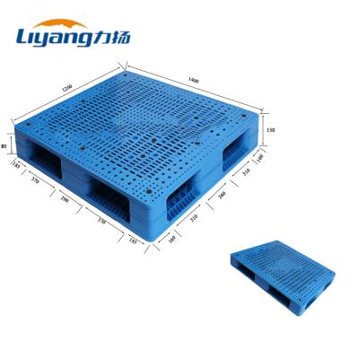 China Durable Virgin PP Euro Plastic Pallet Double Faced 1400x1200mm for sale