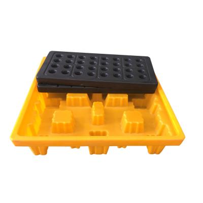 China Ibc Drip Trays Plastic Spill Pallets Secondary Containment Tray For Oil Drums for sale