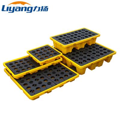 China Poly Plastic Spill Pallets Oil Drum Secondary Containment Pallets for sale