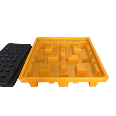 China Stackable Oil Bunding Trays 4 Secondary Chemical Containment Pallet for sale