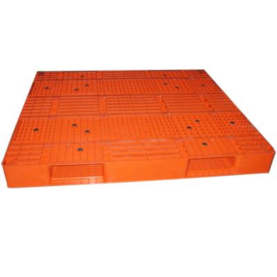 China Orange Food Grade Reusable Plastic Pallets Made From Recycled Plastic for sale