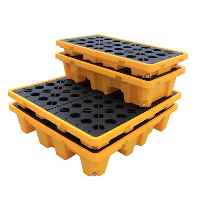 China Heavy Duty Plastic Spill Pallets 1 Drum Spill Containment Pallet for sale