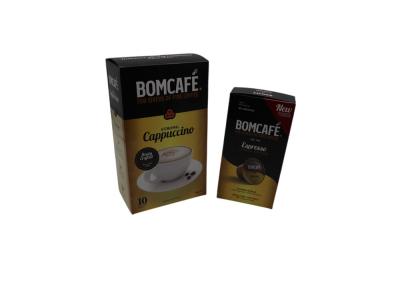 China 300gsm C1S Paper Coffee Paper Box Capsule Instant Coffee Paper Packaging for sale