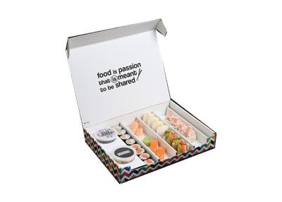 China Matte Lamination Paper Sushi Box Customzied Size Food Grade With Division Insert en venta