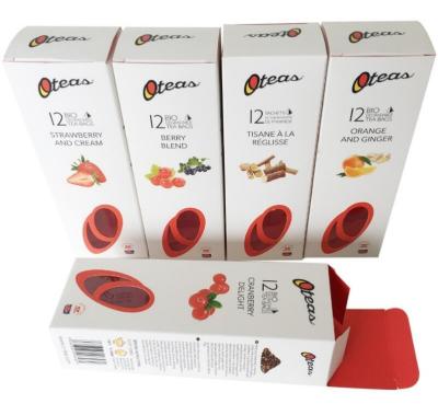 China Caja de empaquetado de la caja de papel del té de encargo disponible de la comida con la ventana clara del PVC en venta