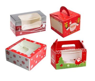 China Collapsible Christmas Take Out Gift Boxes Offset Printing Environmental Friendly for sale