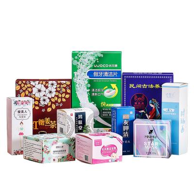중국 350 GSM 건강 관리 보충교재 제품을 위한 백색 마분지 관례 포장 상자 판매용
