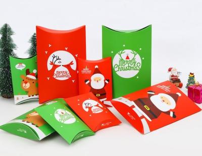 China Custom Panton Pillow Christmas Packaging Boxes White Coated Paper Material for sale