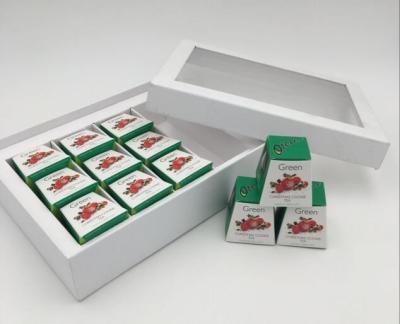 China Cajas de empaquetado de grabación en relieve ULTRAVIOLETA de la Navidad reciclables con la ventana clara del PVC en venta